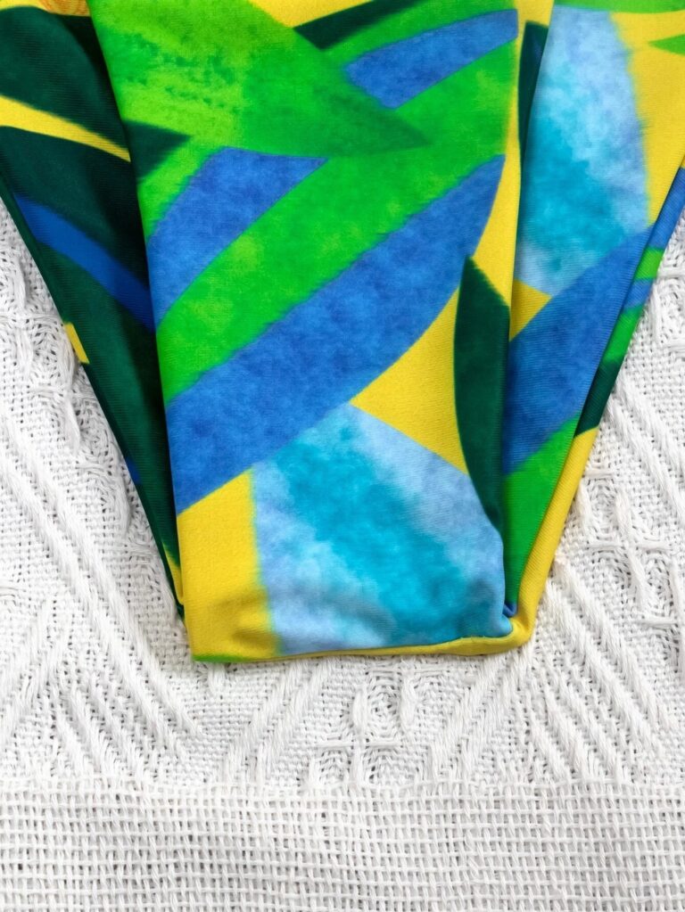 Ladies One Piece Swimsuit Push Up Print – Image 4