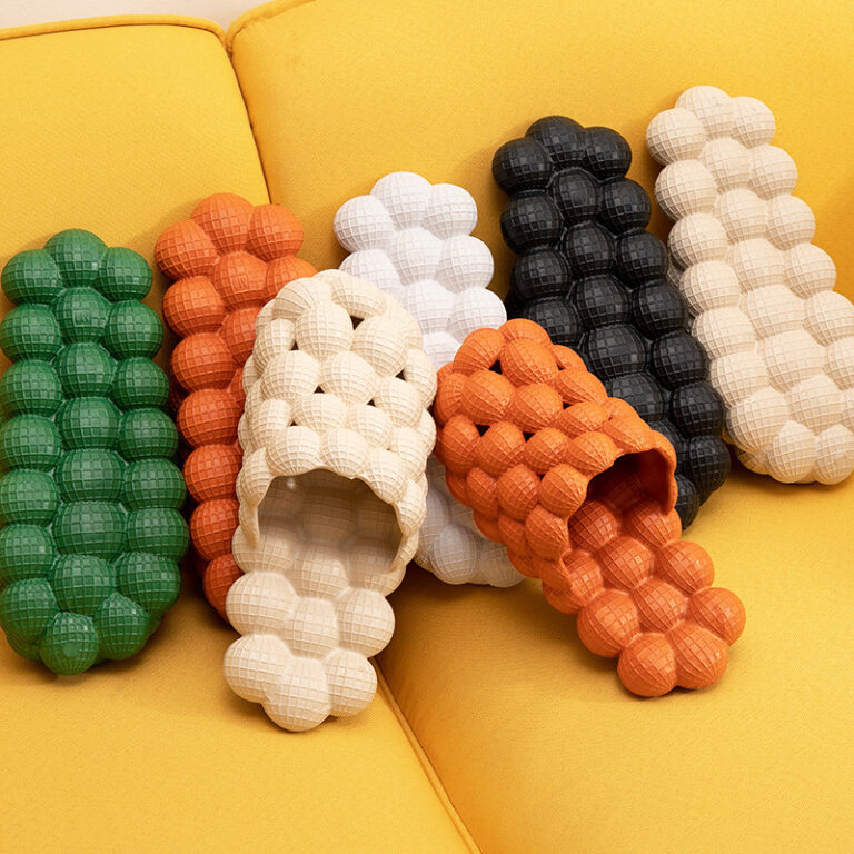 New Summer Fashion Massage Mesh  Bubble  Bathroom Slides Home Indoor Anti-Skid Shoes – Image 2