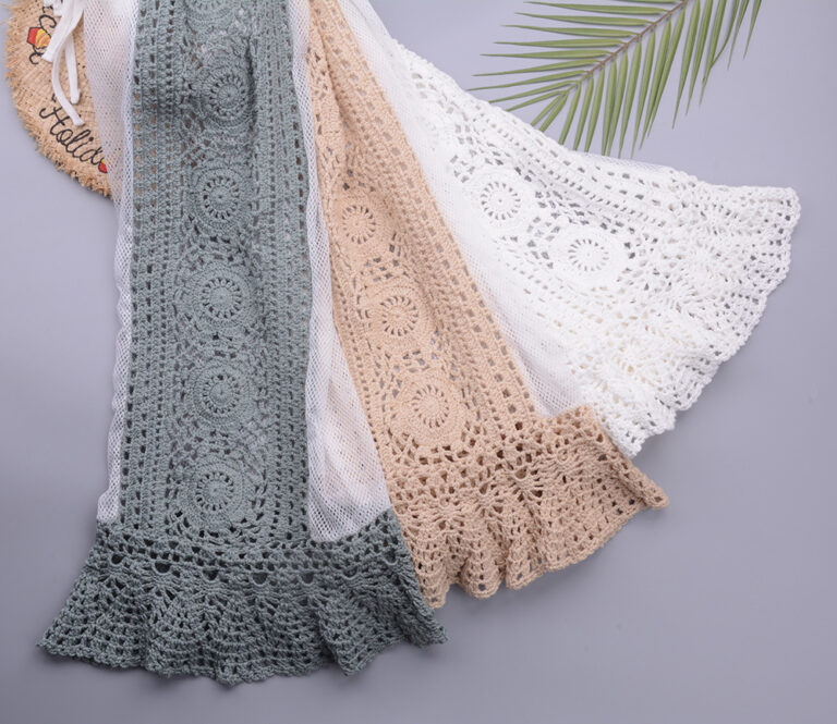 Beach Featured Hand Crochet Swimsuit Stitching One-piece Skirt Sun Protection Sling Holiday Mesh Skirt – Image 7