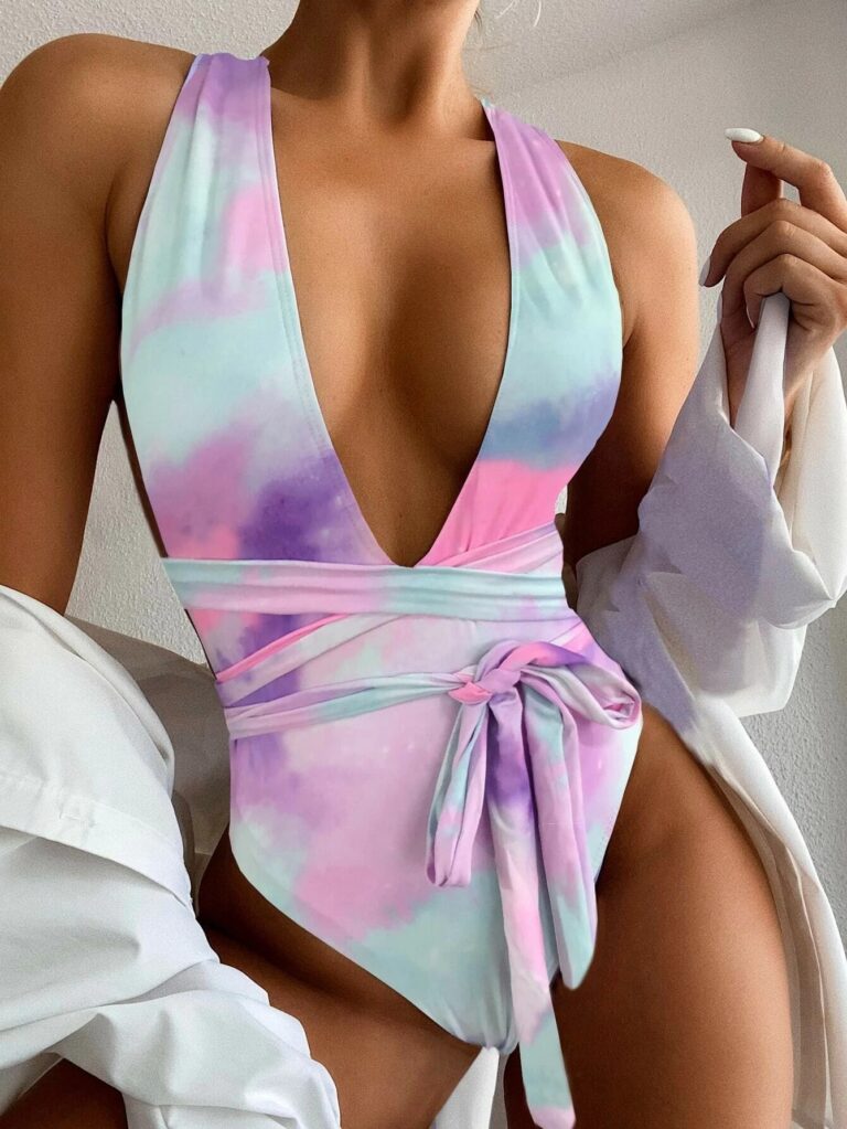 New Style One-Piece Bikini Swimsuit Sexy Multicolor Ladies Swimwear - Image 2