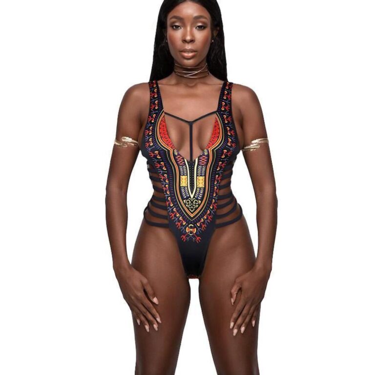 Bikini sexy à rayures multiples
