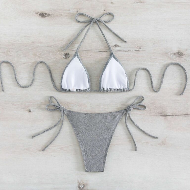Women In European And American Triangular Split Swimsuit - Image 5