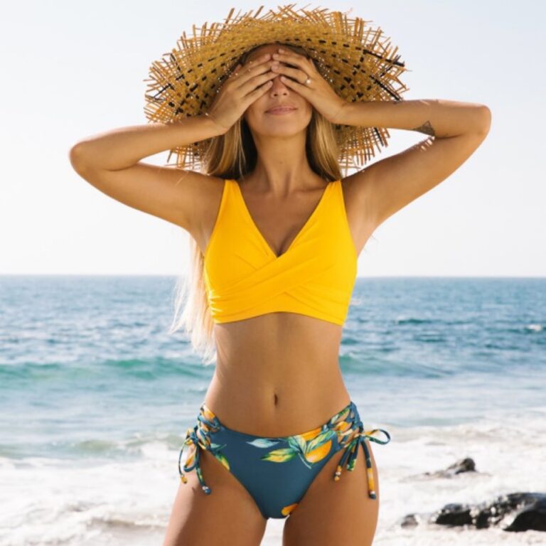 Yellow Bikini Swimsuit For Women – Image 5
