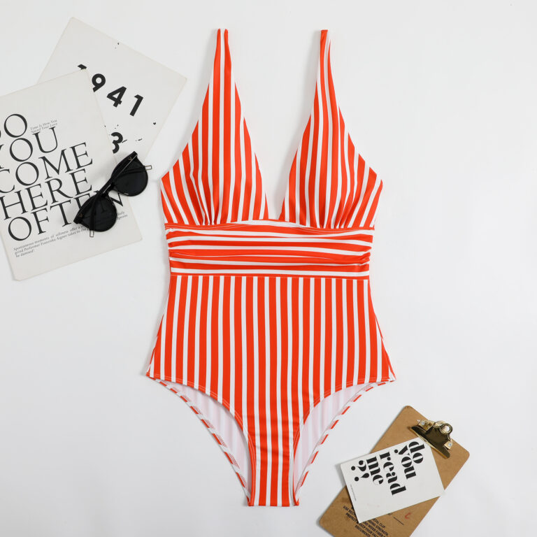 New Bikini Women's One-piece Swimsuit Striped – Image 7