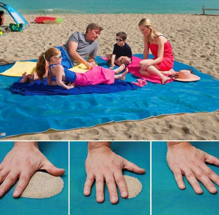 Tapis de plage pliable Tapis de plage à fuites Tapis de plage à l'extérieur Tapis de voyage Tapis de pique-nique Tapis de camping