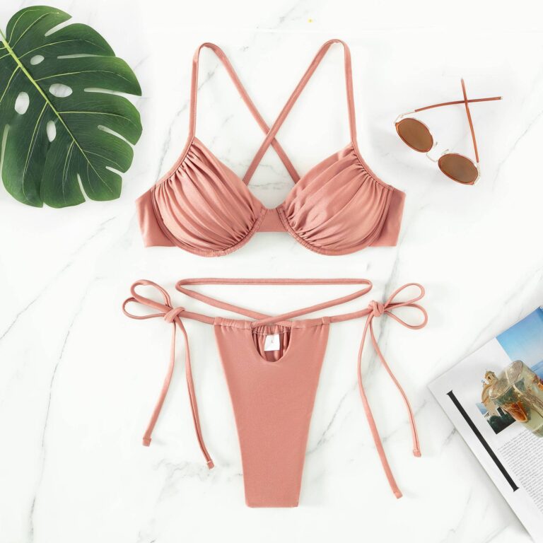 Women's One Piece Swimsuit Solid Color Nylon – Image 6