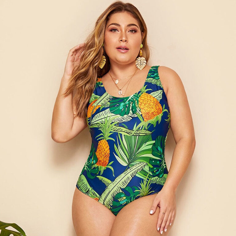 Plus size triangle one-piece swimsuit – Image 5