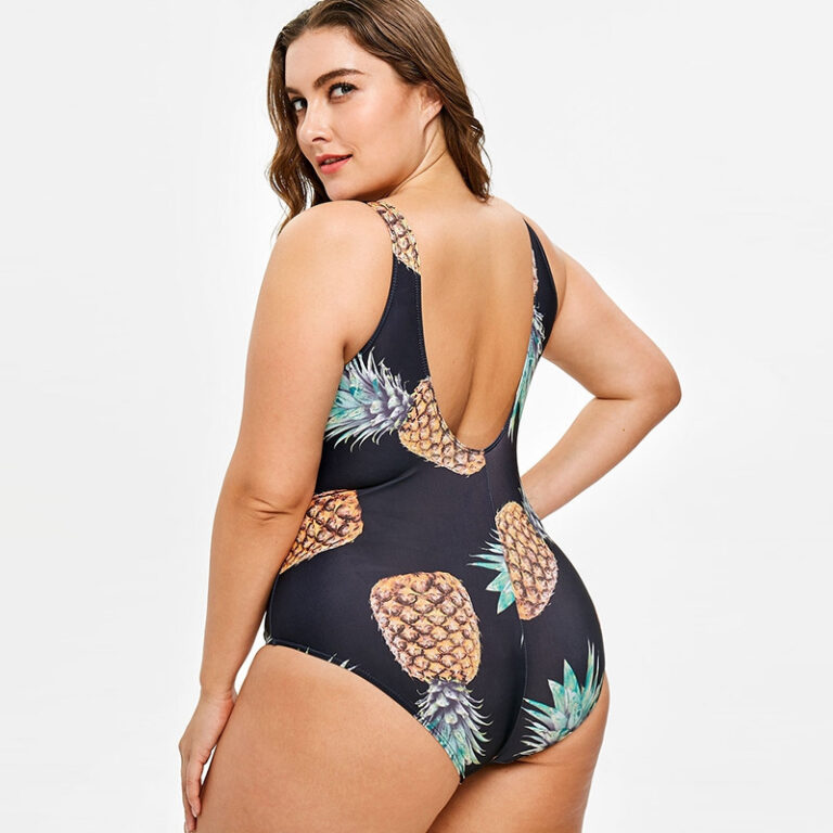 Plus size triangle one-piece swimsuit – Image 2