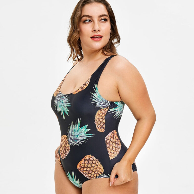 Plus size triangle one-piece swimsuit – Image 3