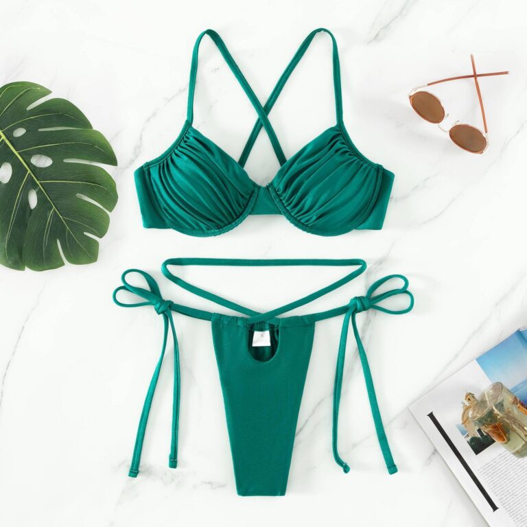 Women's One Piece Swimsuit Solid Color Nylon – Image 5