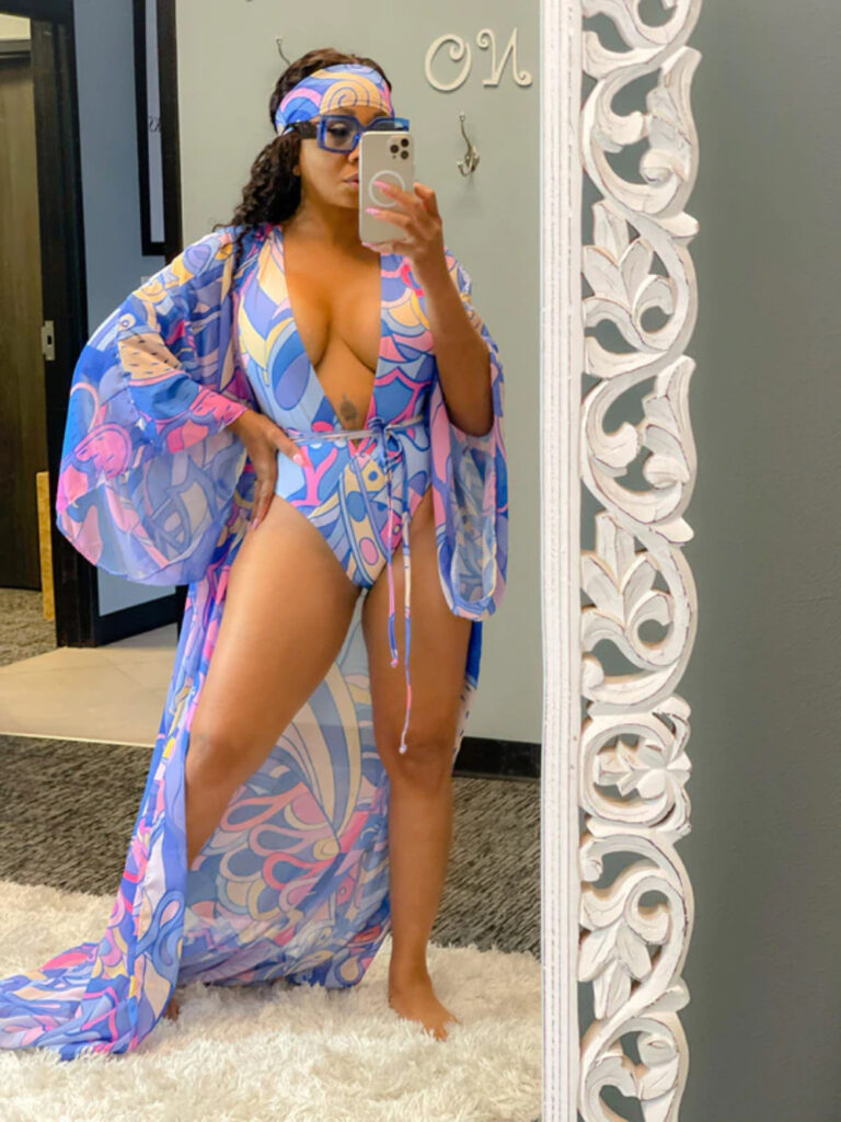 European And American New Style Women's Long Shawl Print Jumpsuit - Image 6