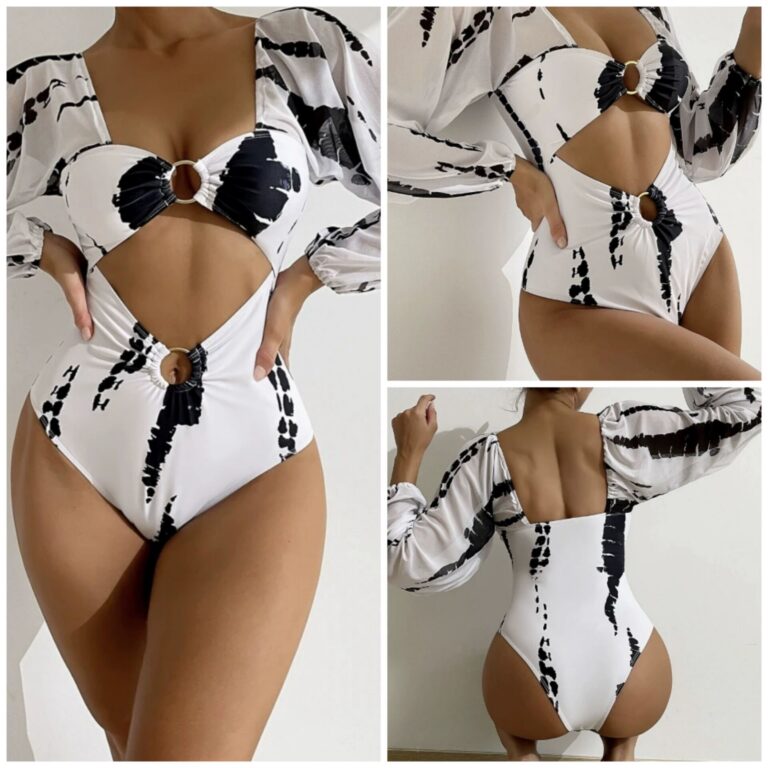 Bikini une pièce à imprimé européen et américain Maillot de bain pour dames