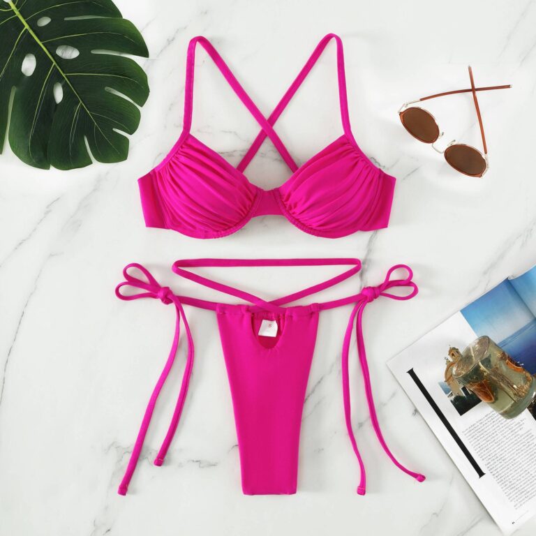 Women's One Piece Swimsuit Solid Color Nylon – Image 4