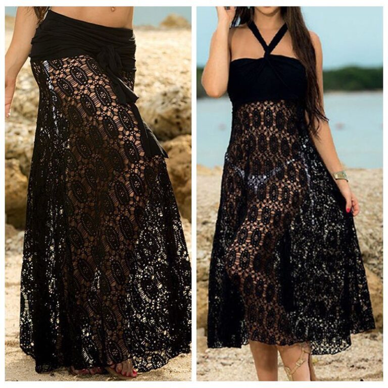 Lace Beach Skirt Solid Beach Bikini - Image 4