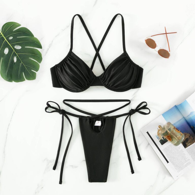 Women's One Piece Swimsuit Solid Color Nylon – Image 2