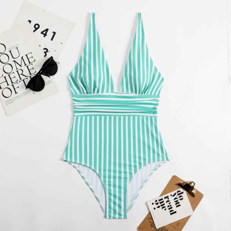 New Bikini Women's One-piece Swimsuit Striped – Image 6