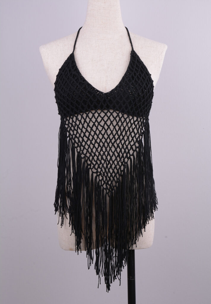 Hand-woven Beach Hollow Tassel Split Swimsuit Set Factory Direct Sales – Image 6