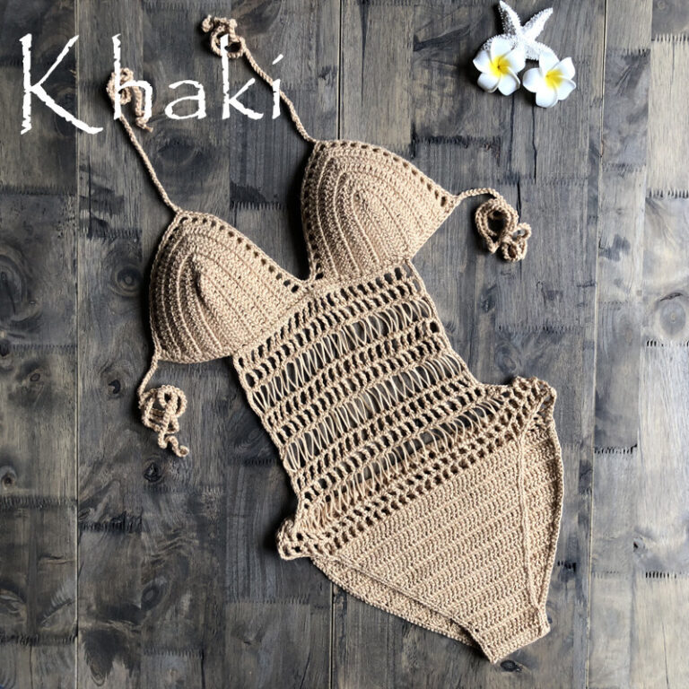 Hand-woven one-piece swimsuit - Image 5