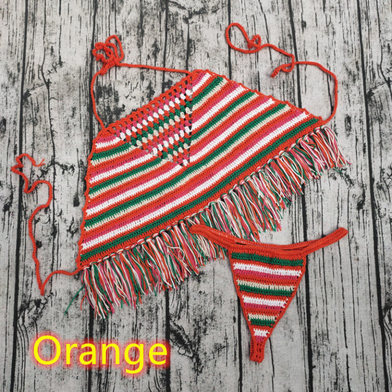 Bikini de plage en crochet fait à la main Maillot de bain pour femme