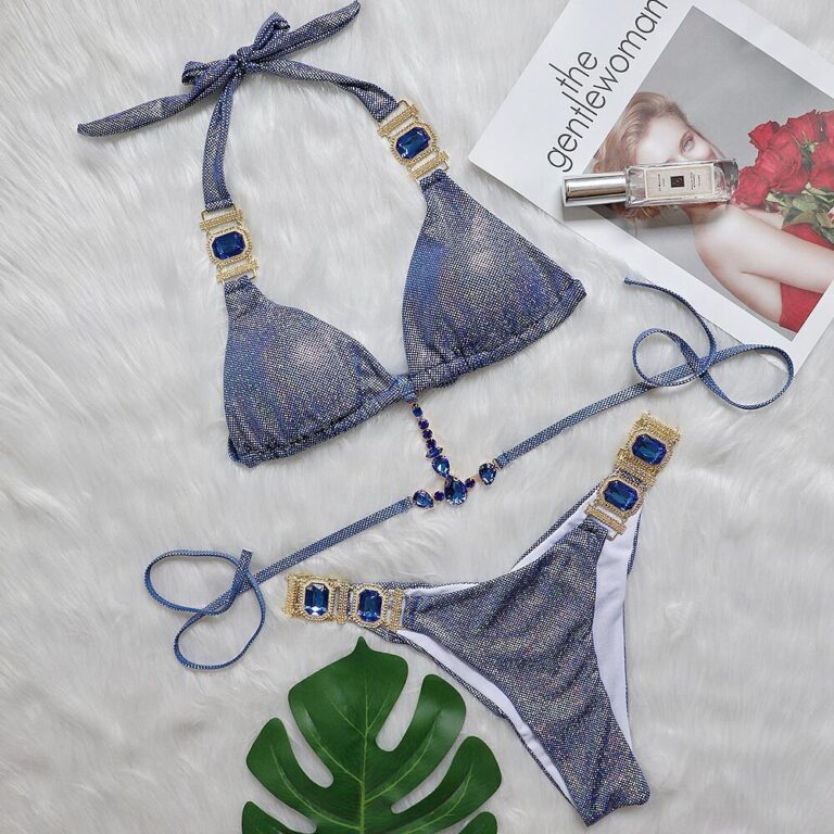Ties Halter Bikini Glitter Set - Image 2