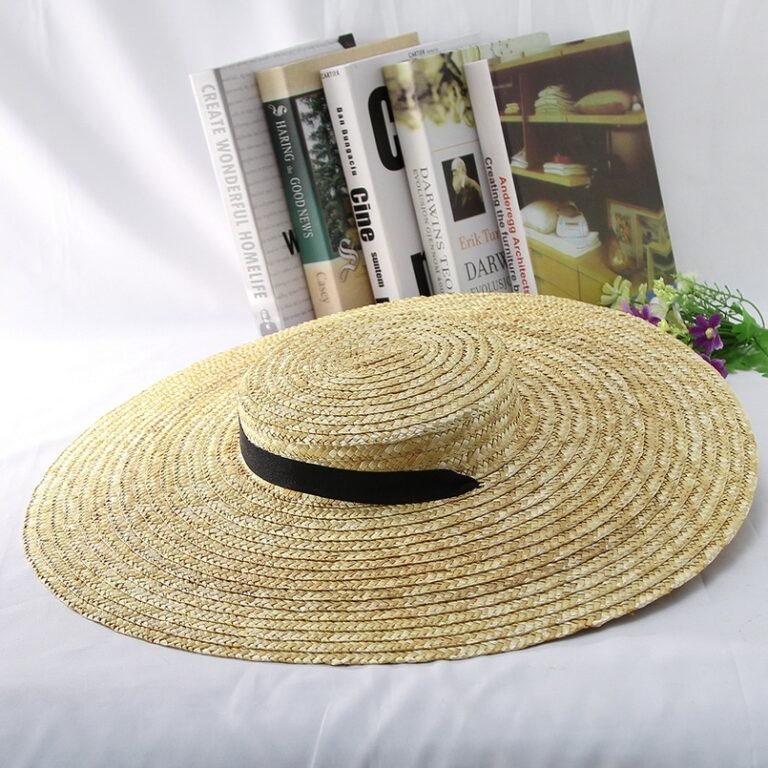 Flat top big brim straw hat - Image 5