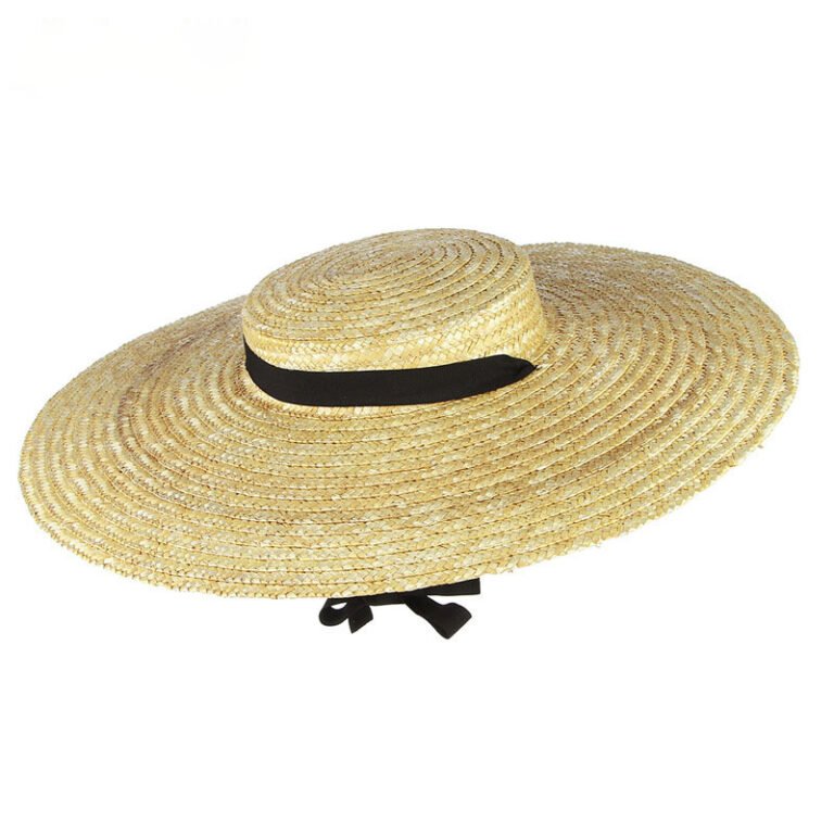 Flat top big brim straw hat - Image 6