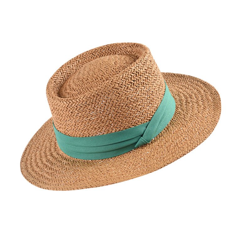 Ladies Hand-woven Flat Straw Hat – Image 5