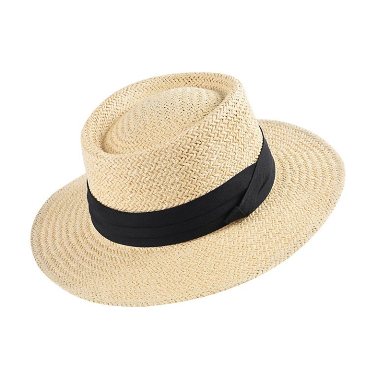 Ladies Hand-woven Flat Straw Hat – Image 6