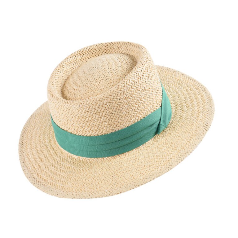 Ladies Hand-woven Flat Straw Hat – Image 7