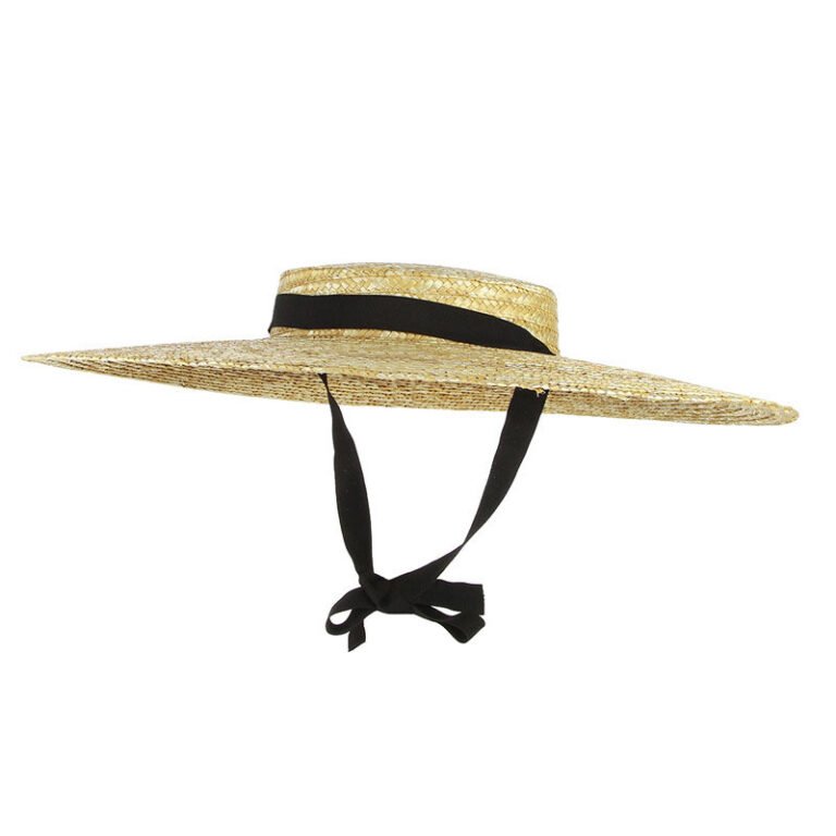 Flat top big brim straw hat
