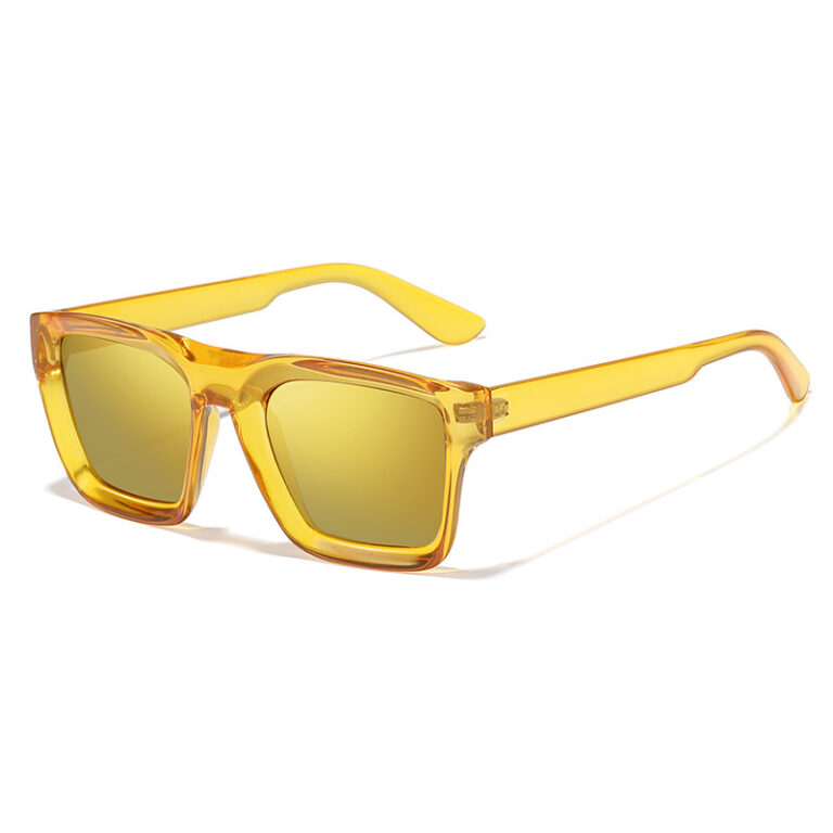 Sunglasses Men's Wide Edge Plate Red Frame – Image 2