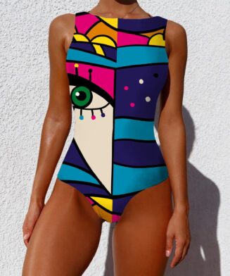 Maillot de bain une pièce style vintage