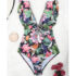 Strap Retro Digital Print Beach Swimsuit<span> - </span>01Flowers, 2XL