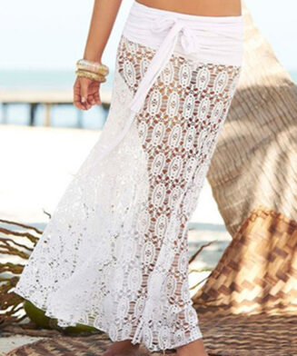 Jupe de plage en dentelle