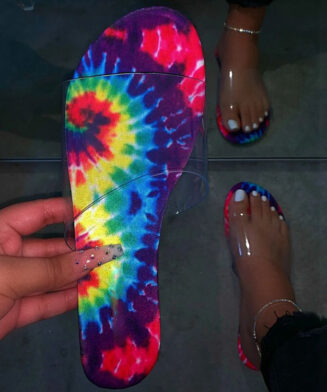 Sandales et pantoufles plates en tissu de satin Femme Fleur de cajou Sandales de plage et pantoufles