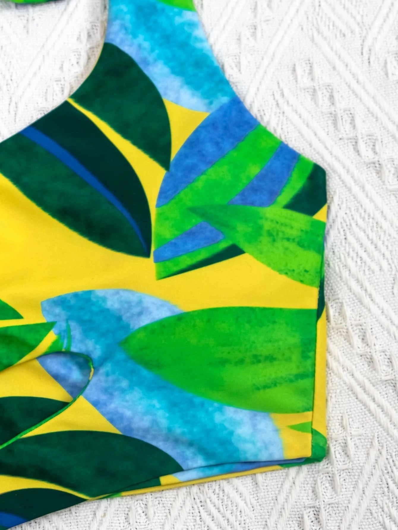 Ladies One Piece Swimsuit Push Up Print - Image 4