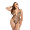 Maillot de bain Plus Size imprimé léopard