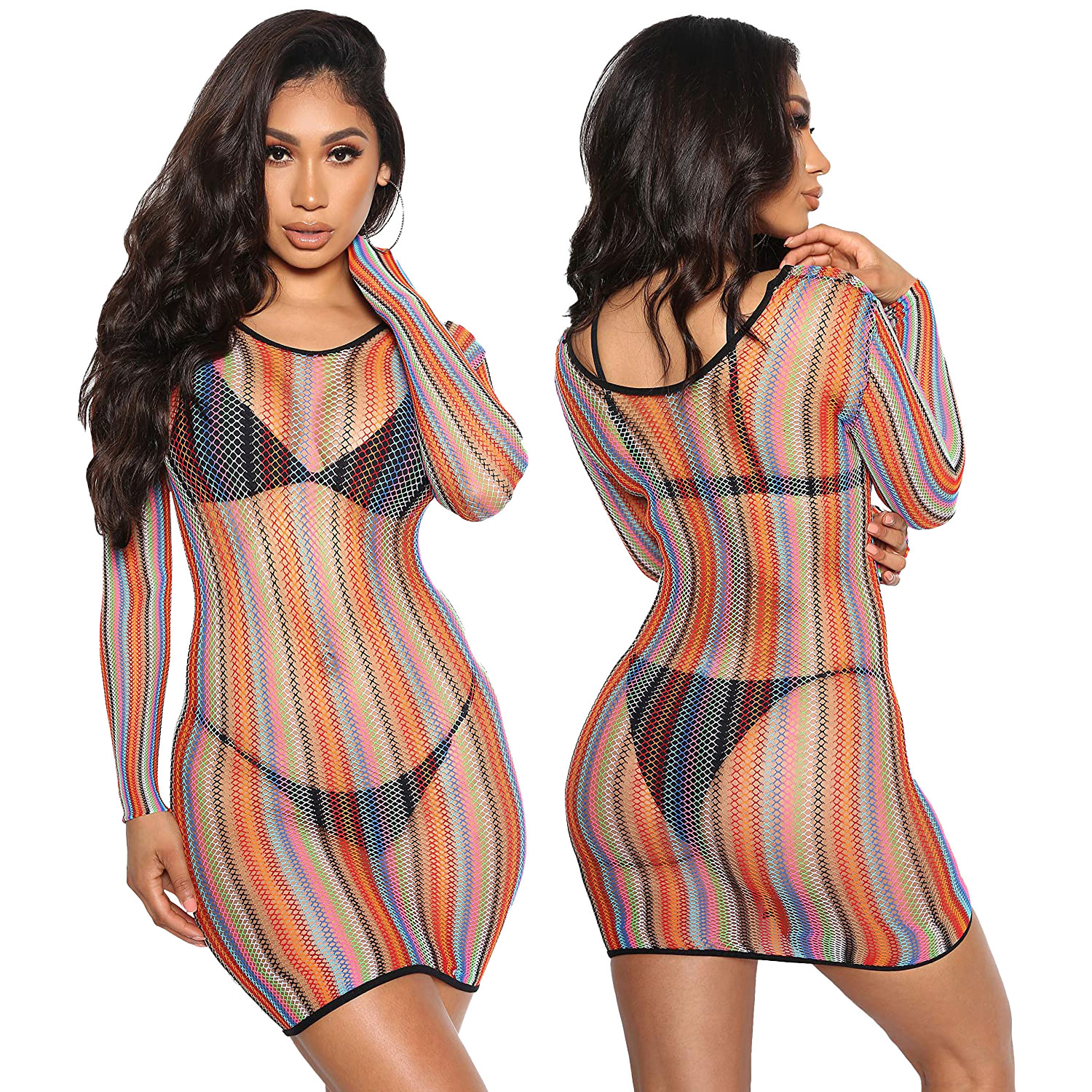 Fashion Super Stretch Diamond Mesh Anti-sat Beach Skirt – Image 3