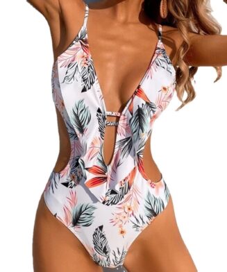 Maillot de bain une pièce avec découpes