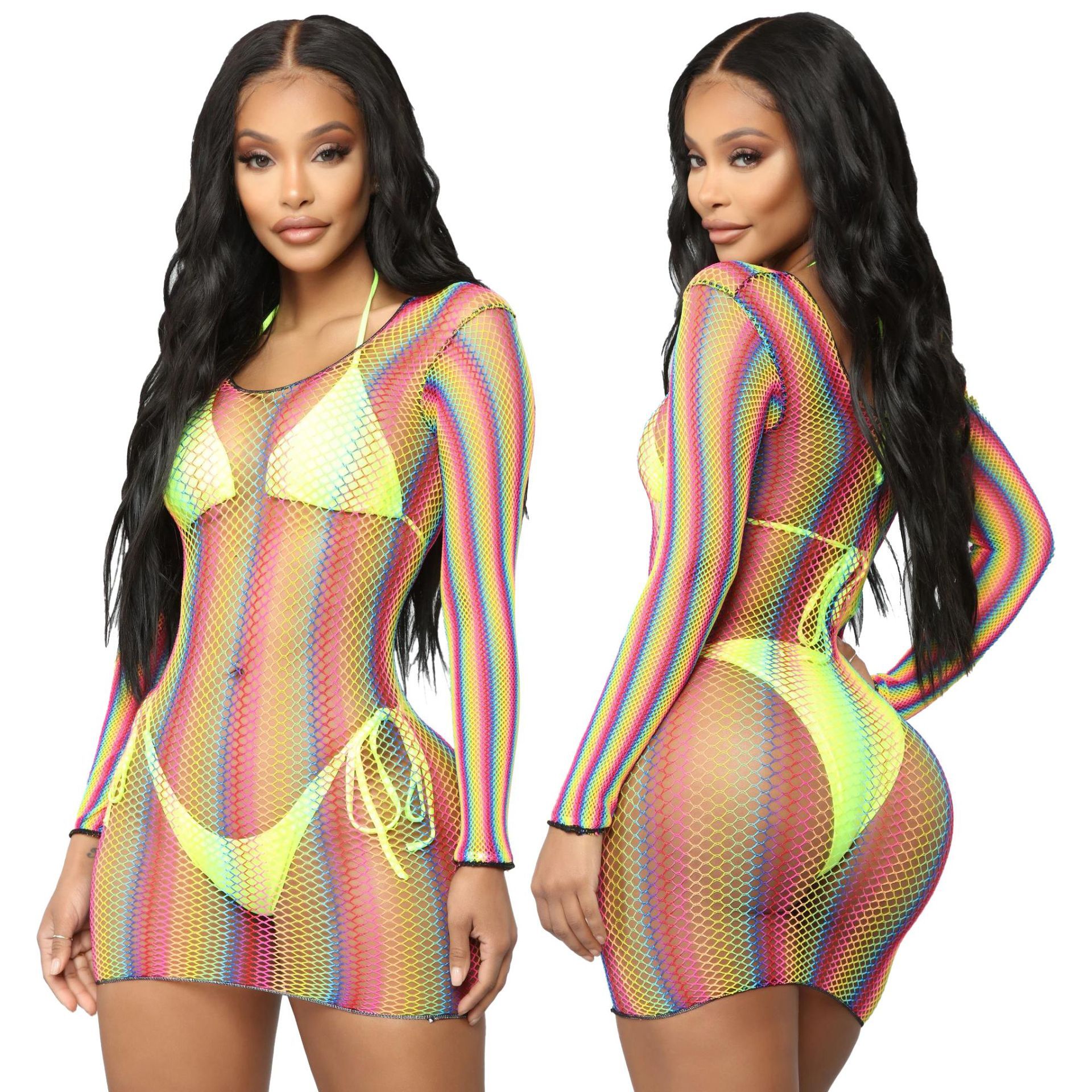 Fashion Super Stretch Diamond Mesh Anti-sat Beach Skirt – Image 2